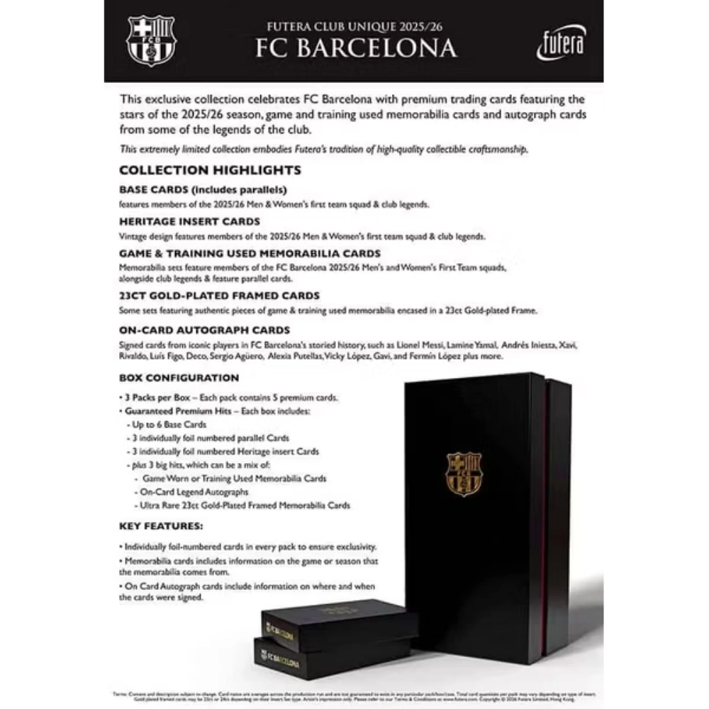 Futera 2025-26 Unique FC Barcelona - Hobby Box