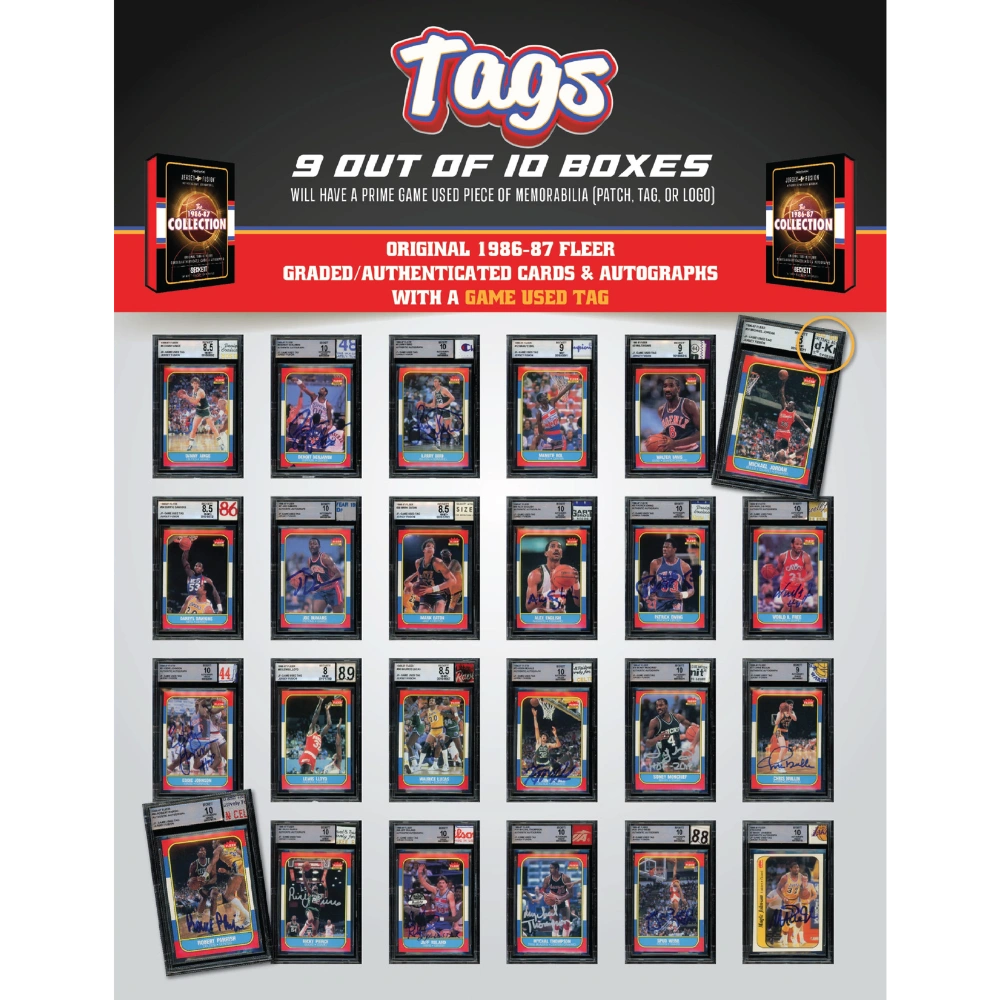 Jersey Fusion The 1986-87 Fleer NBA Collection - Hobby Box