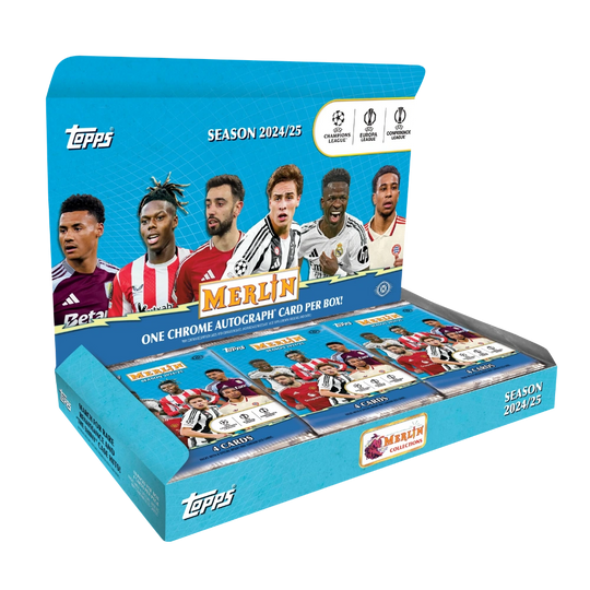 Topps 2024-25 Chrome Merlin UEFA Club Competitions - Hobby Box (Vorbestellung - Release: 19.12.2025)