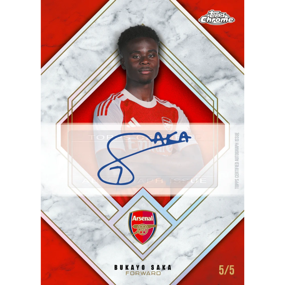 Topps 2025-26 Chrome Arsenal FC Hobby Box - EINZELPACK