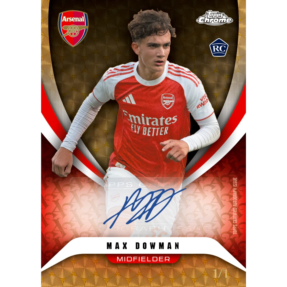 Topps 2025-26 Chrome Arsenal FC Hobby Box - EINZELPACK
