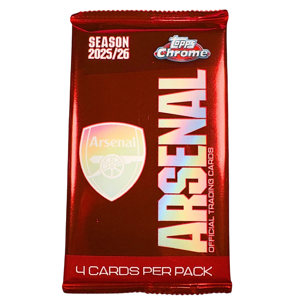 Topps 2025-26 Chrome Arsenal FC Hobby Box - EINZELPACK