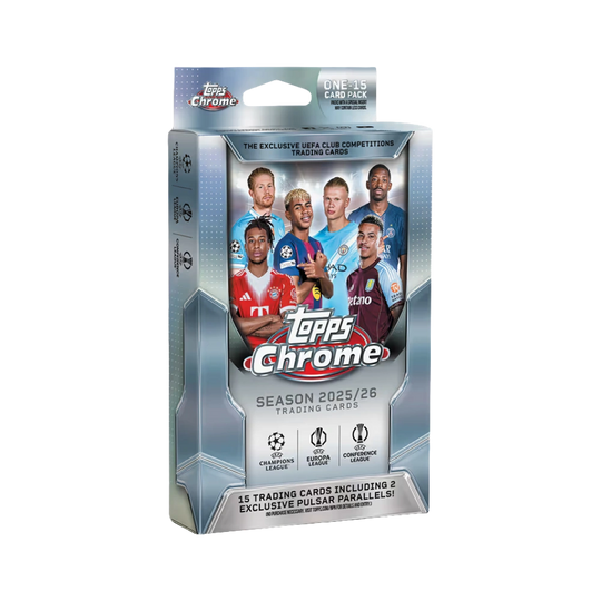 Topps 2025-26 Chrome UEFA Club Competitions - Hanger Box