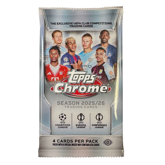 Topps 2025-26 Chrome UEFA Club Competitions Hobby Box - EINZELPACK