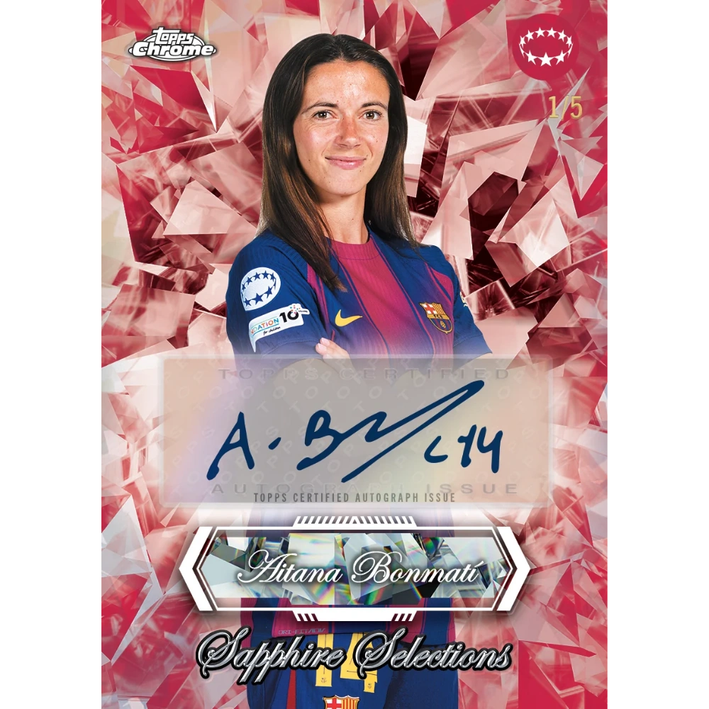 Topps 2025-26 Chrome UEFA Women's Champions League SAPPHIRE Edition - Hobby Box