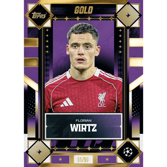 Topps 2025-26 Gold UEFA Club Competitions Hobby Box - EINZELPACK