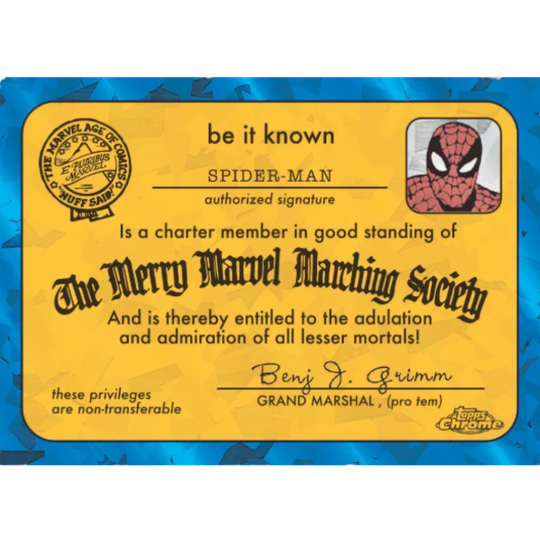 Topps 2025 Chrome Marvel comics Sapphire Edition Hobby Box - EINZELPACK